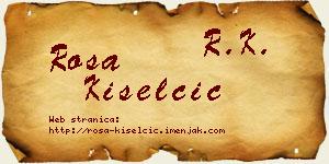 Rosa Kiselčić vizit kartica